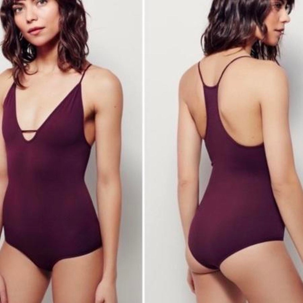 Free People Plum Bodysuit